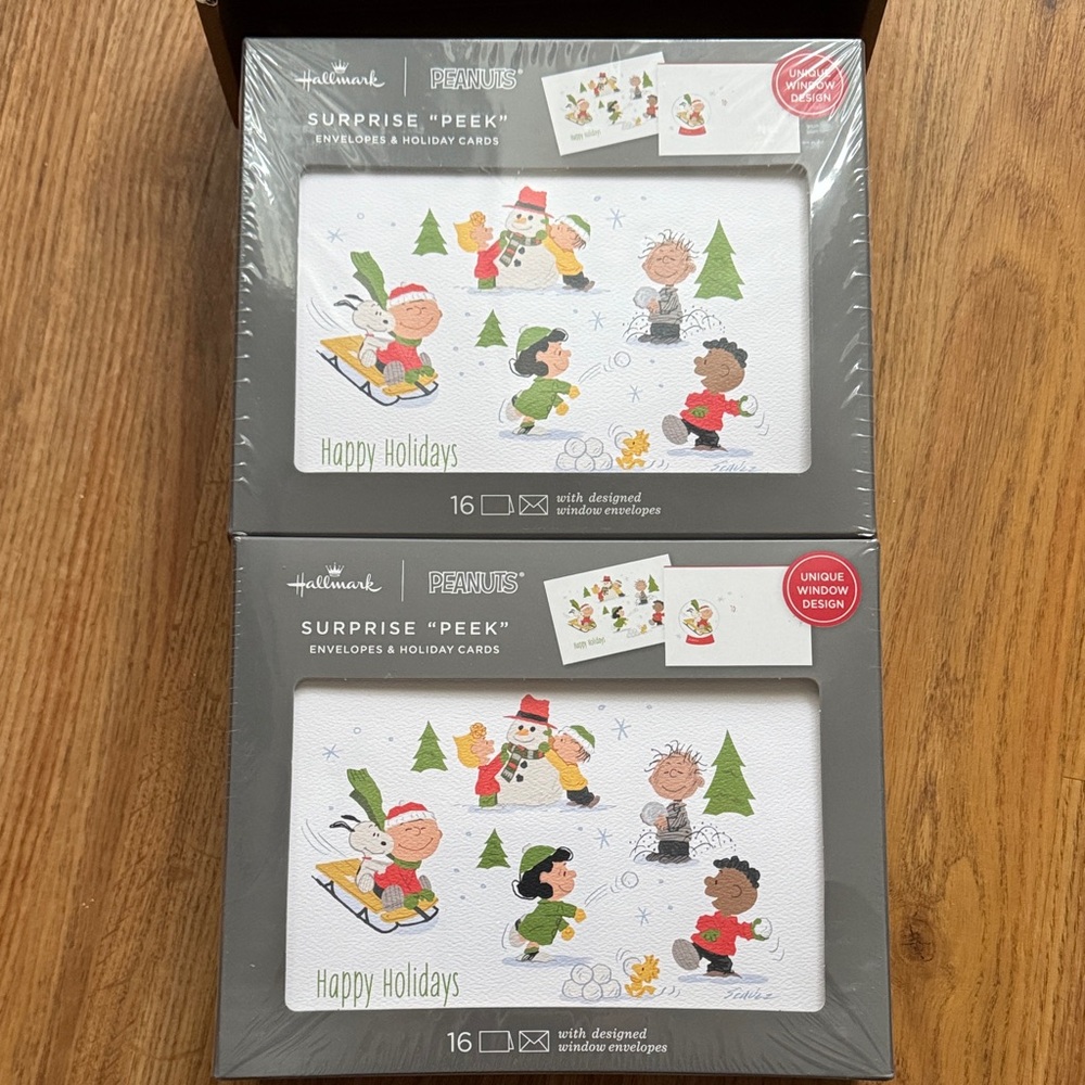 Hallmark Peanuts Surprise Peek Holiday Cards